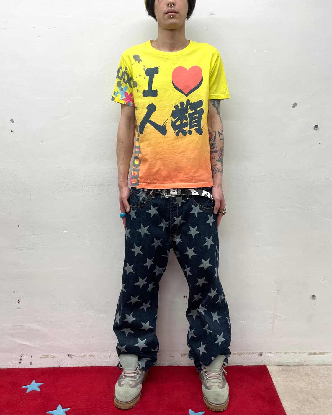 cartoon yellow t-shirt 상품이미지3