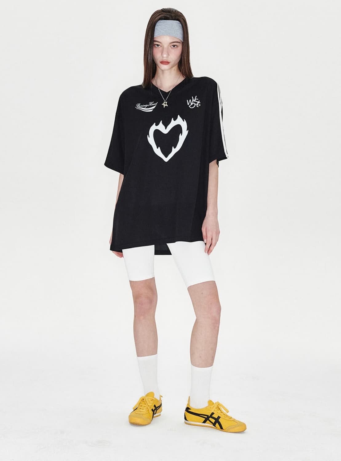 원더비지터 하트 져지 반팔 티셔츠 상품이미지3