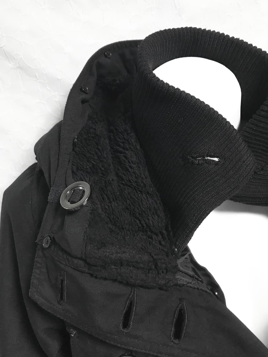 빈티지 펑크 벨트 디테일 후드 버튼 자켓 상품이미지8