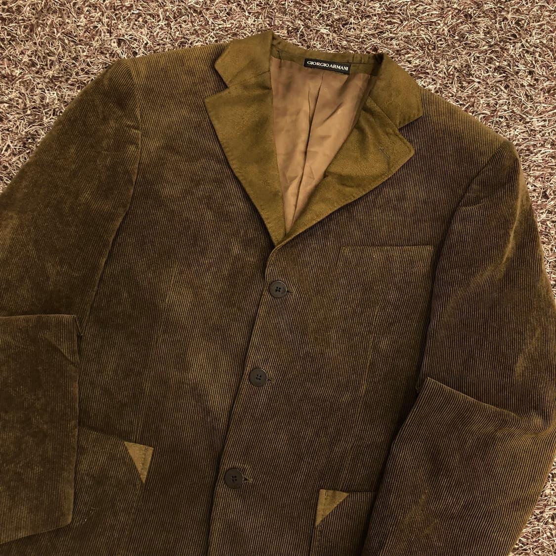조르지오 아르마니 코듀로이 브라운 블레이저 자켓 상품이미지2