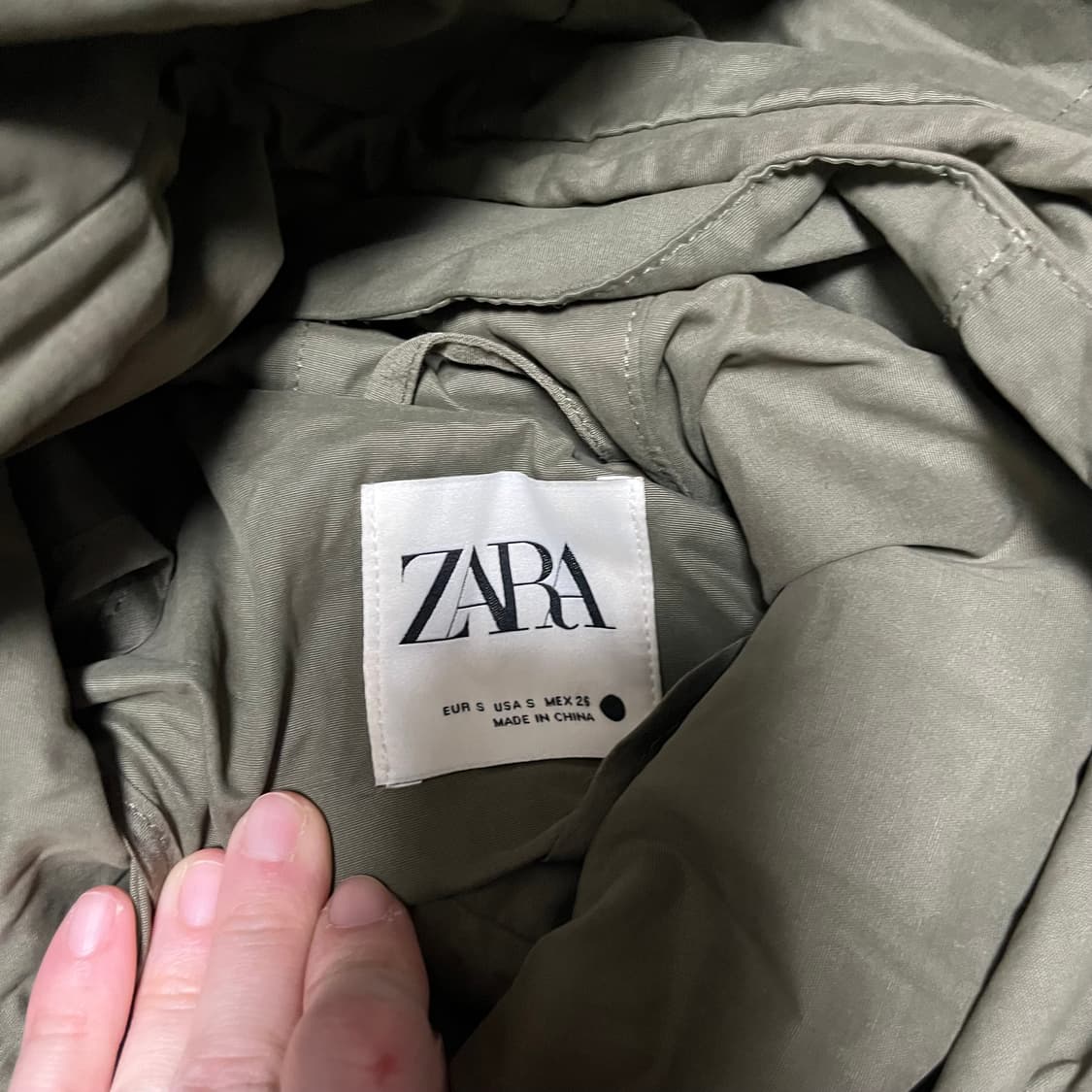 [Zara]자라 오버핏 카키 야상 상품이미지3