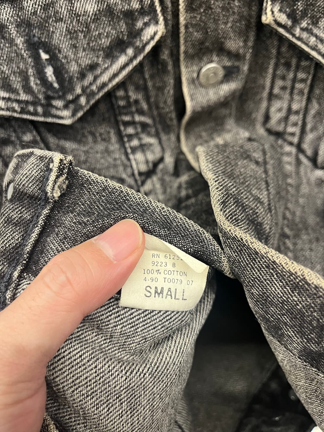 90s Arizona 흑청 데님 자켓 상품이미지7