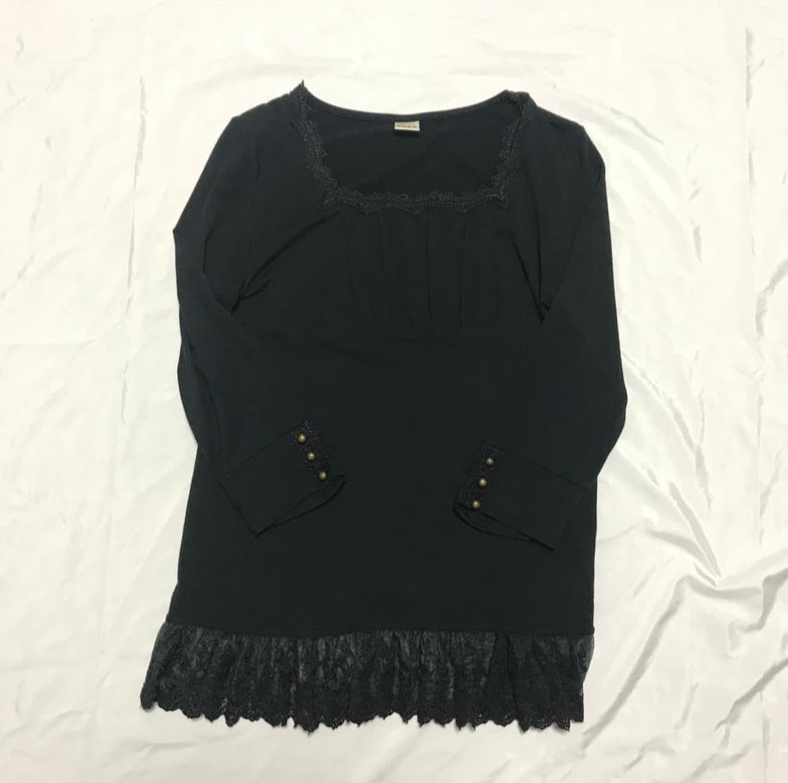 axes femme 엑시즈 팜 블랙 셔링 롱슬리브 상품이미지2