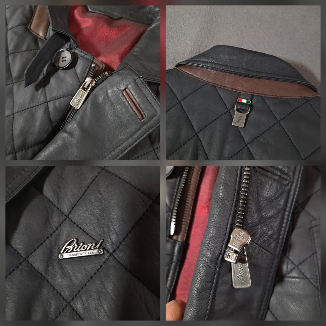 브리오니 레더 퀼팅 자켓 블레이저 M L 상품이미지6