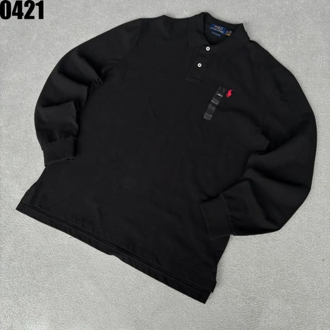 폴로 랄프로렌 블랙 긴팔 카라티 XL 상품이미지1