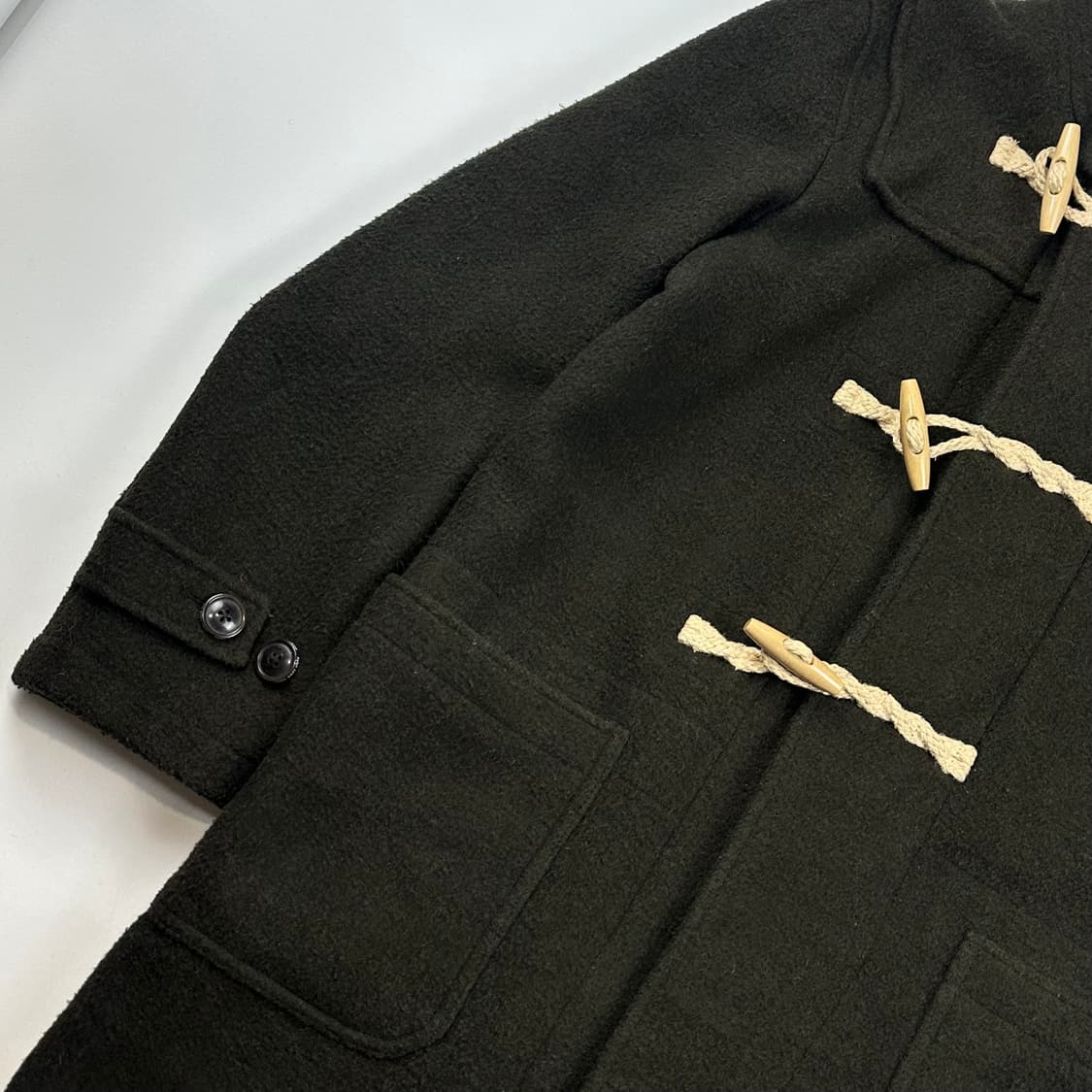 Coen 다크그린 더플 코트 상품이미지3