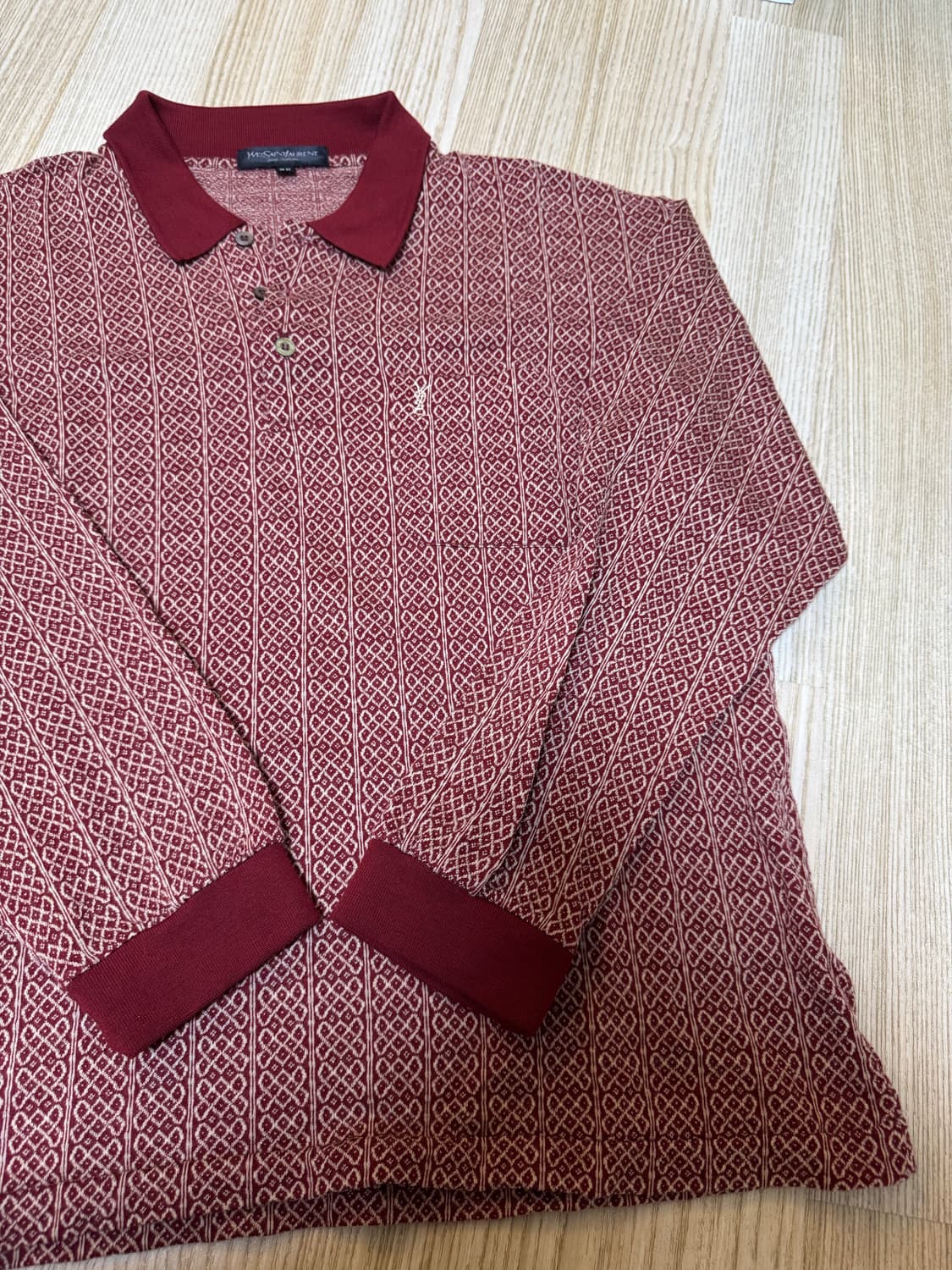 YSL 입생로랑 빈티지 레드 니트 상품이미지4