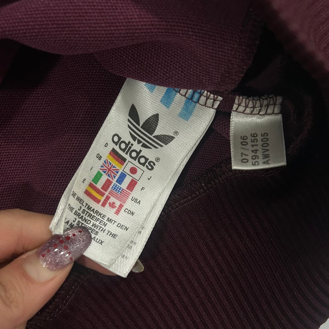 Adidas 아디다스 베켄바우어 폴라베어 자수 딥퍼플 져지  상품이미지7