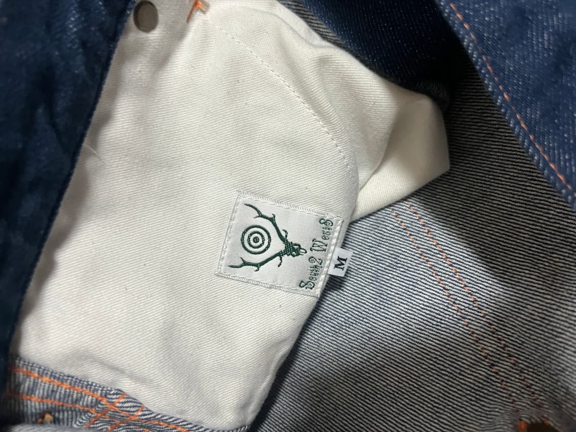 South2 West8 백포켓 스티치 데님 M 새제품 상품이미지3