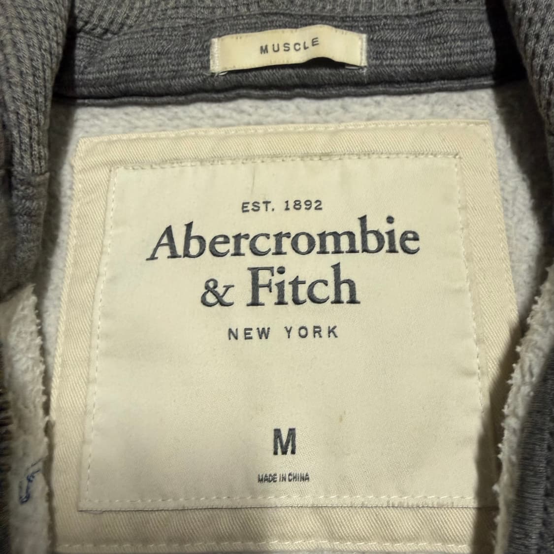 아베크롬비 그레이 후드집업 M 상품이미지3