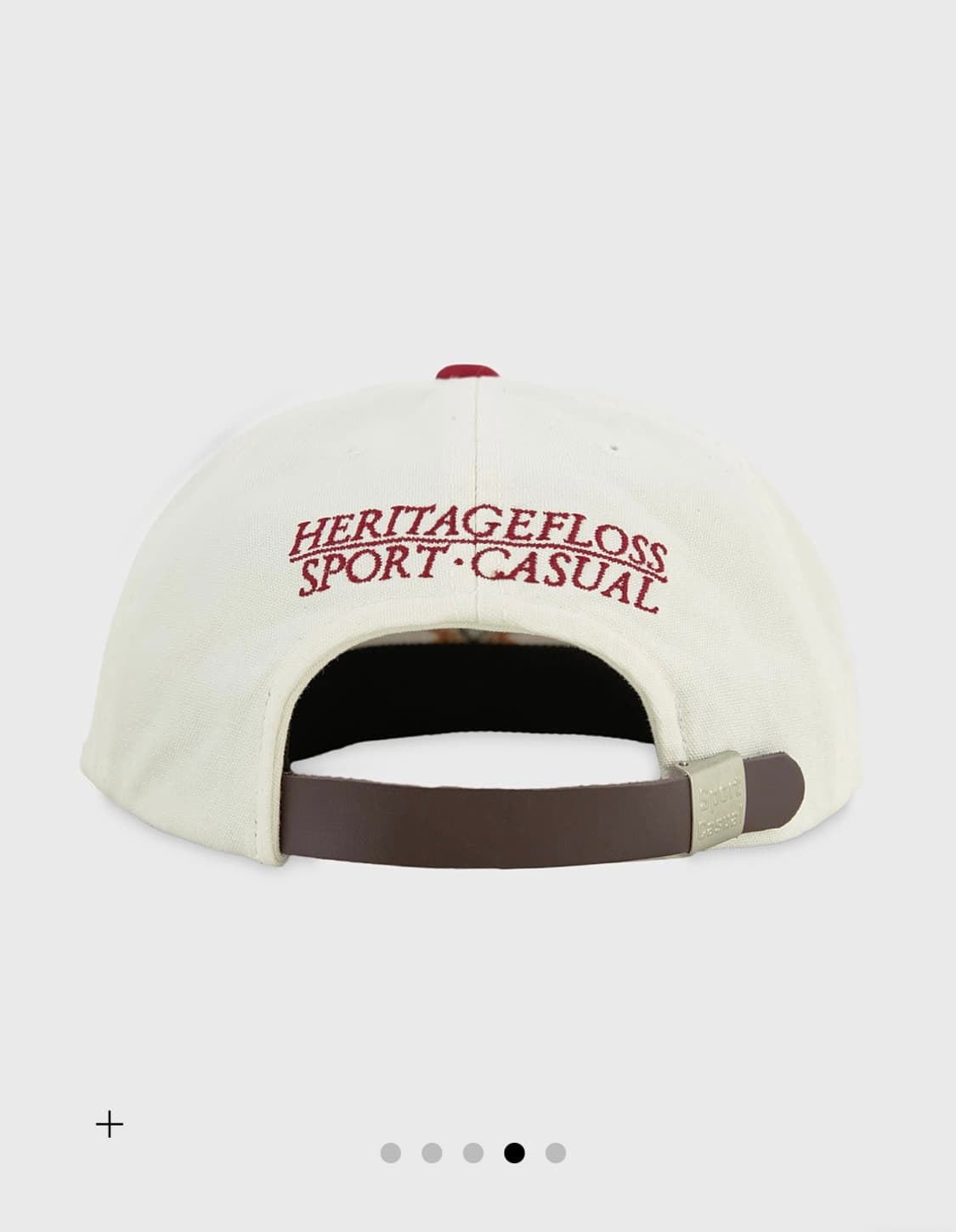 CREST CANVAS 6 PANEL CAP / White-Red 상품이미지4