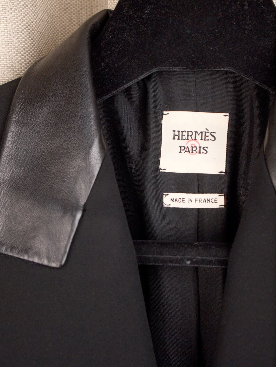 Leather Collar Wool Jacket 상품이미지5