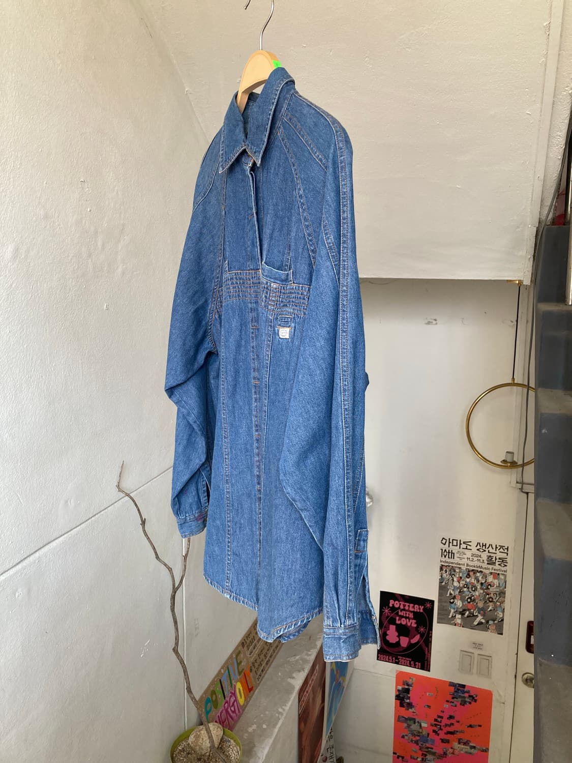 빈티지 포켓 데님 셔츠 상품이미지4