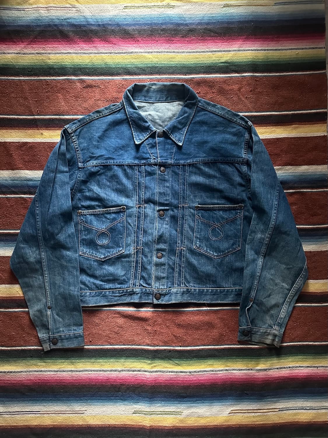 50s 60s USA 빈티지 101 2세대 데님 자켓 더블알엘 리바이스 상품이미지1