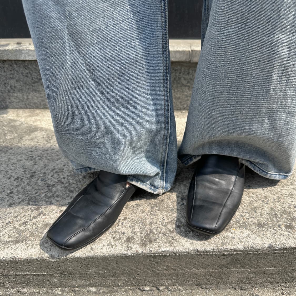 00s 블랙 프라다 스포츠 스퀘어 토 슬리퍼 뮬 상품이미지9