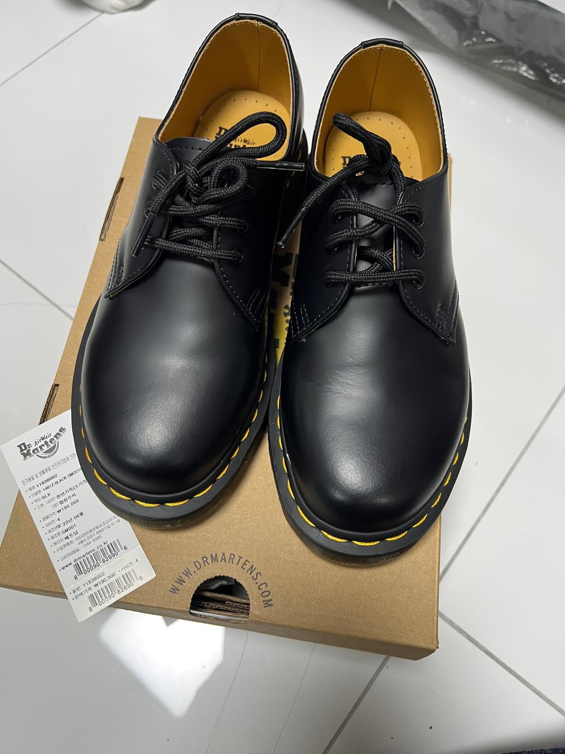 닥터마틴 1461 스무스 3홀 블랙 UK4 230~235 상품이미지1