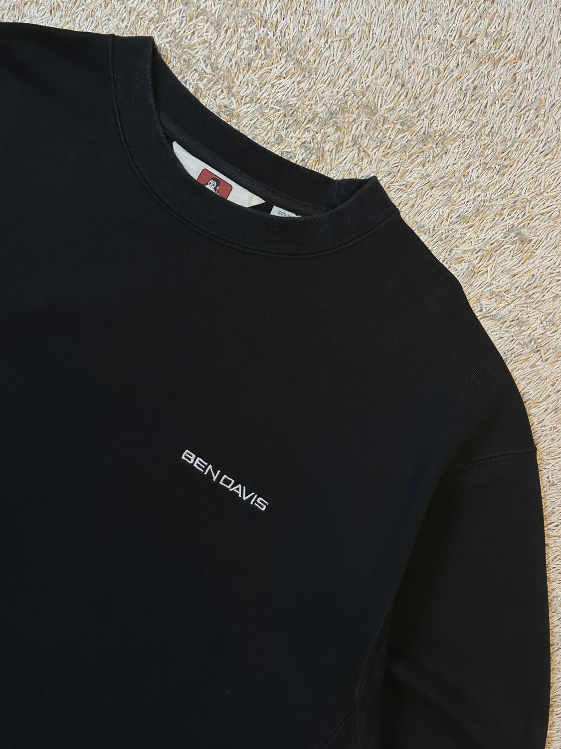벤데이비스 BEN DAVIS 로고 맨투맨 블랙 상품이미지2