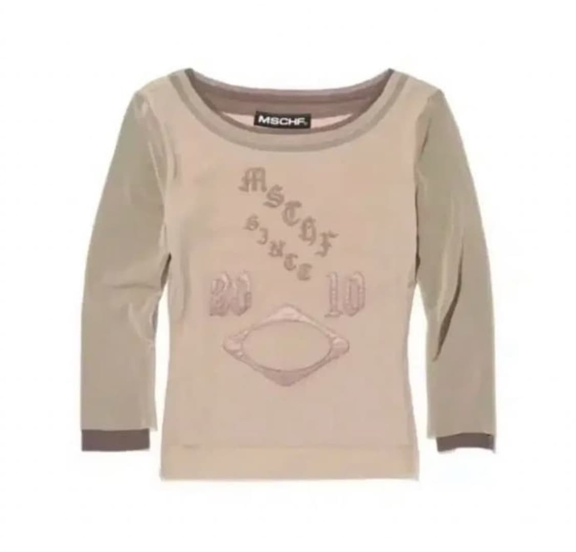 (삽니다)미스치프 보트넥 메쉬탑 베이지 상품이미지1