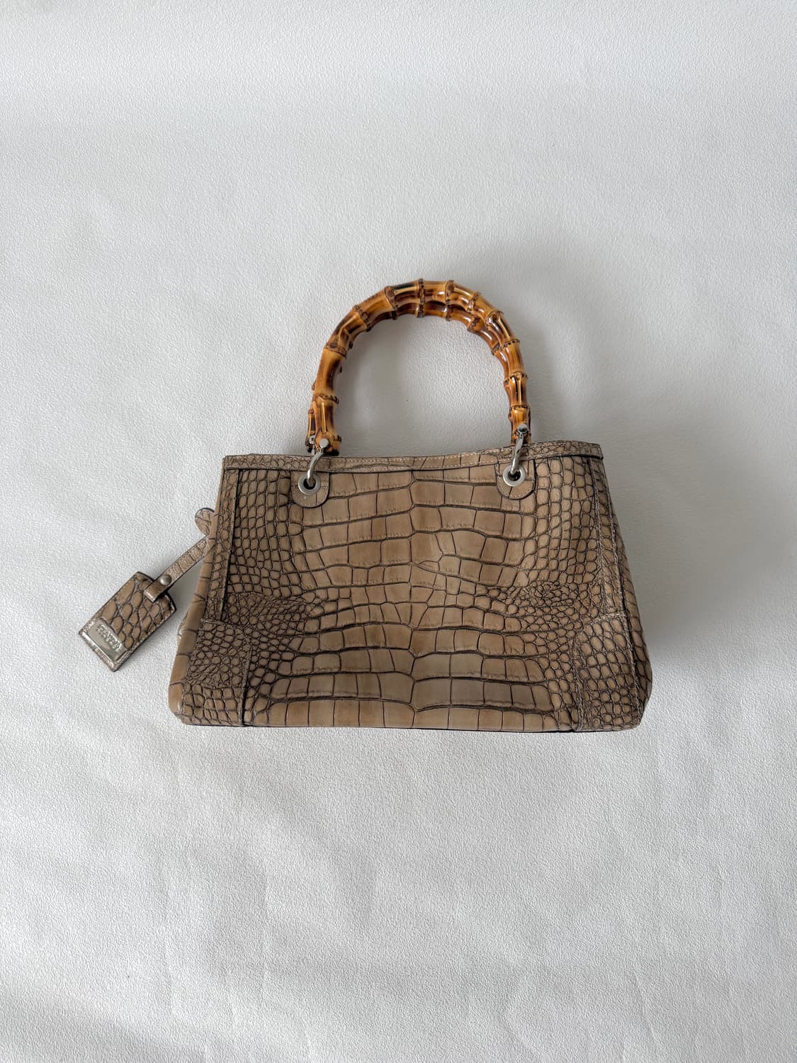 CLAUDIA 크로커 뱀부 토트백(ITALY) 상품이미지1