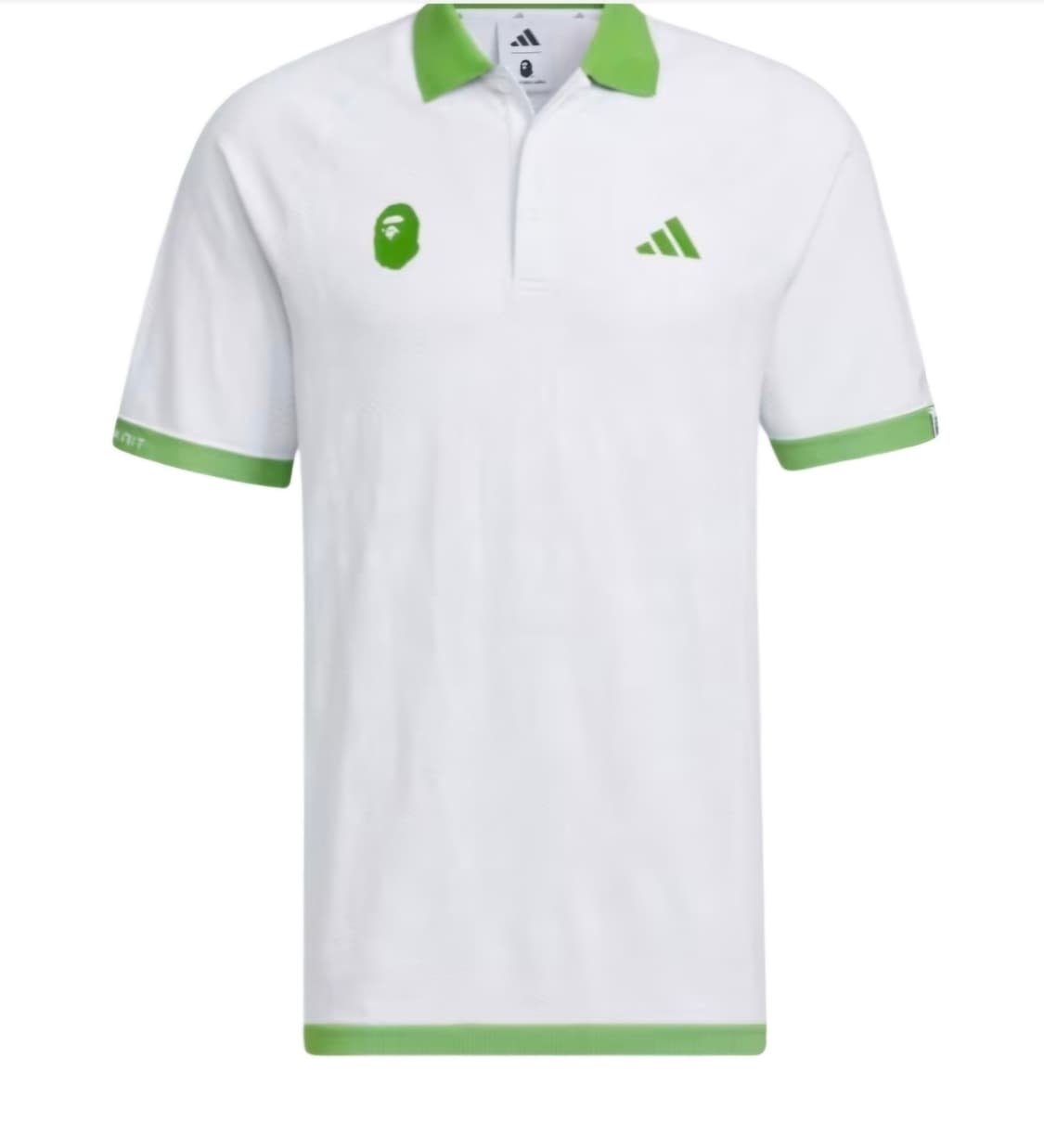 아디다스 x BAPE 숏슬리브 골프 폴로 셔츠 화이트 상품이미지1