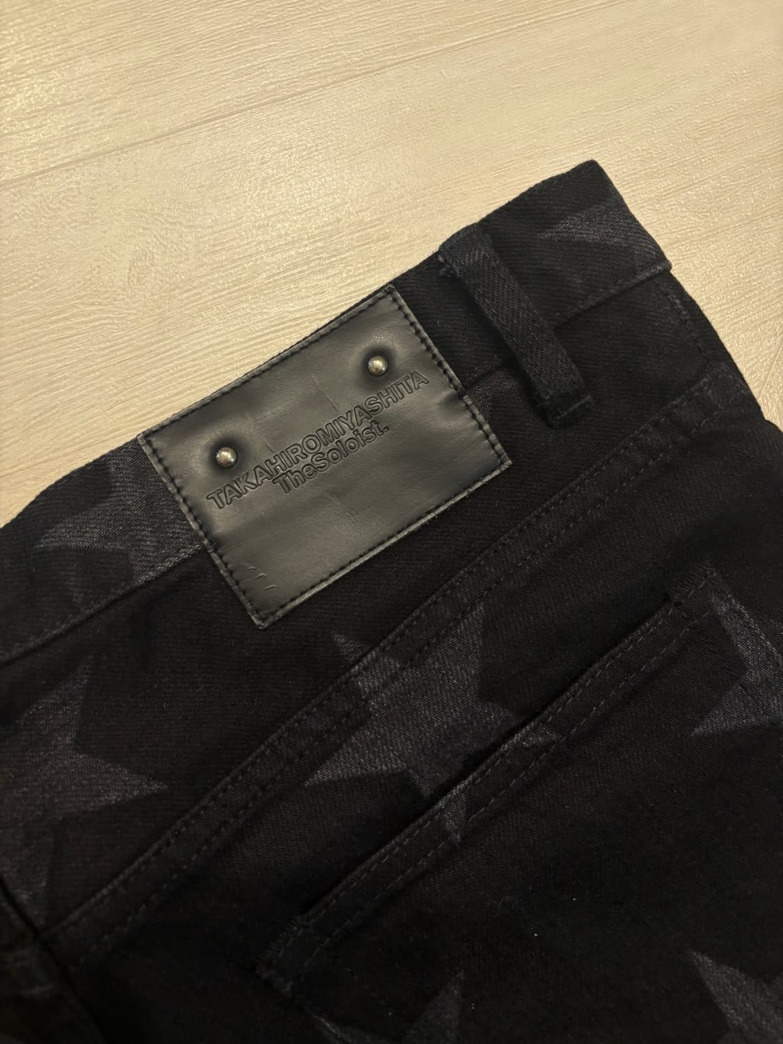 솔로이스트 스타 패턴 워싱 데님 팬츠 상품이미지5