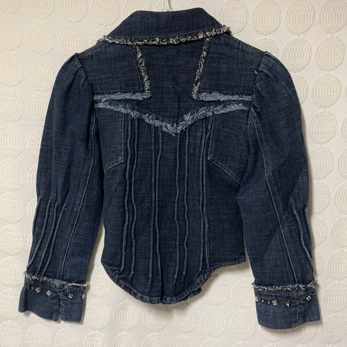 저스트 카발리 데님 스터드 7부 소매 재킷 상품이미지8