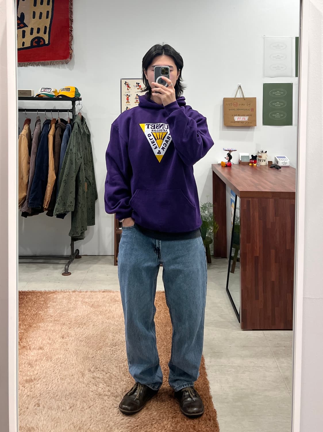 90-00s Russell 러셀 SUNSET 스웻 후드 상품이미지2