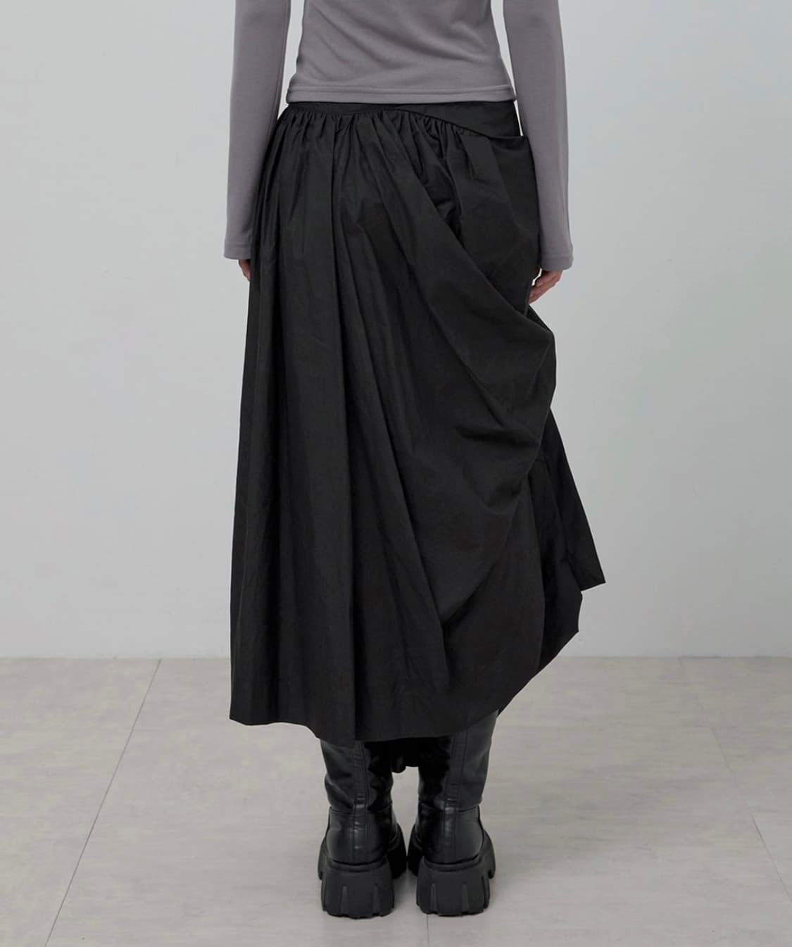 [플레어업] Asymmetrical Draped Layered Long  상품이미지3