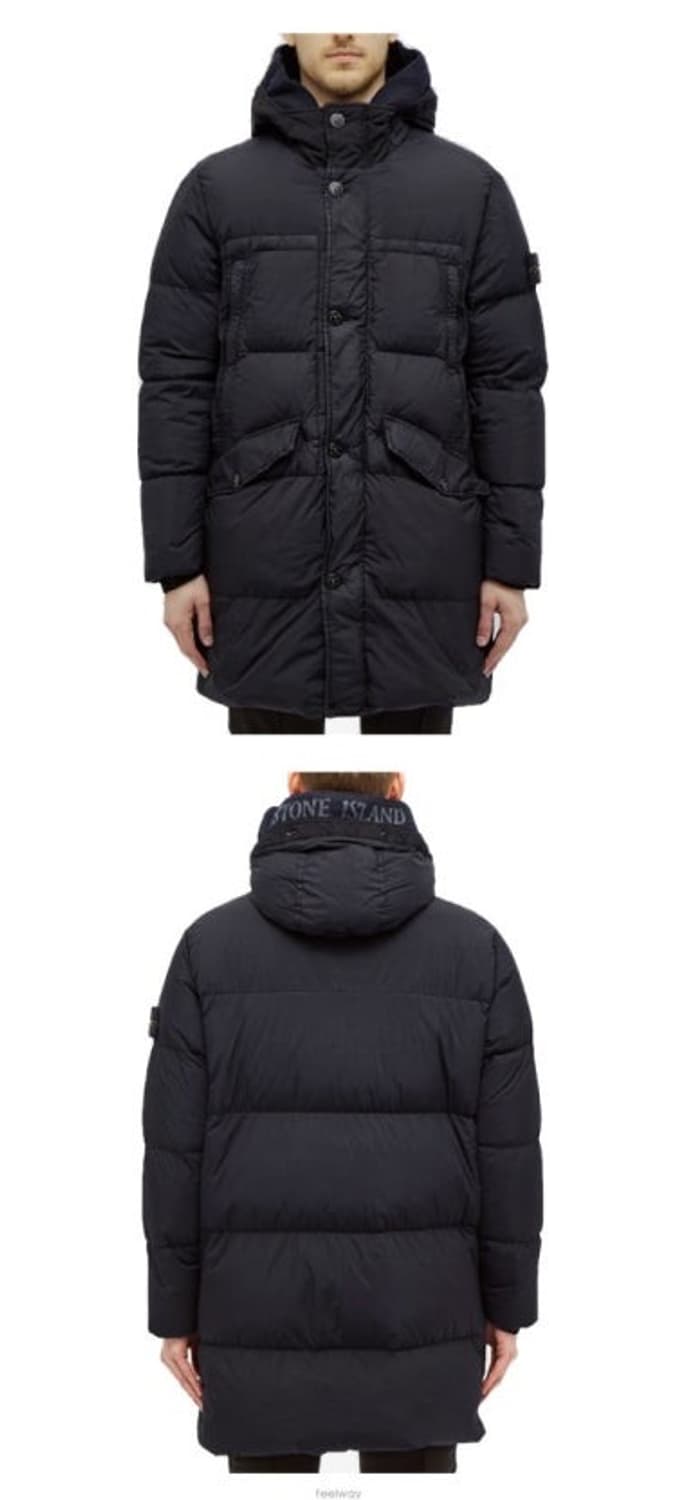 스톤아일랜드 가먼트다이드 크링클렙스 NY 다운 롱패딩 라지 상품이미지6