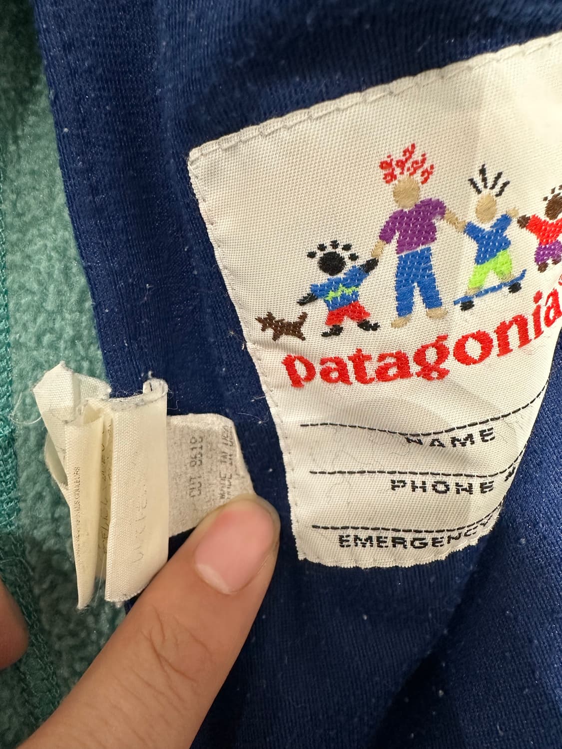 90s 파타고니아 플리스 스노우리스 눈없는산 made in USA 상품이미지5