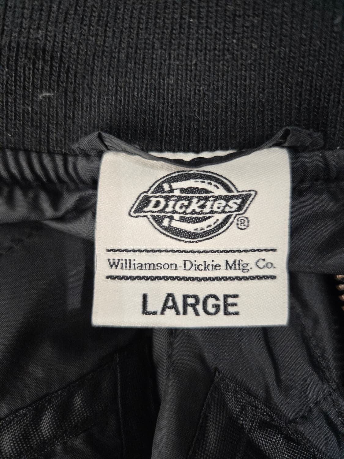 디키즈 블랙 퀄팅 봄버 자켓_L 상품이미지7