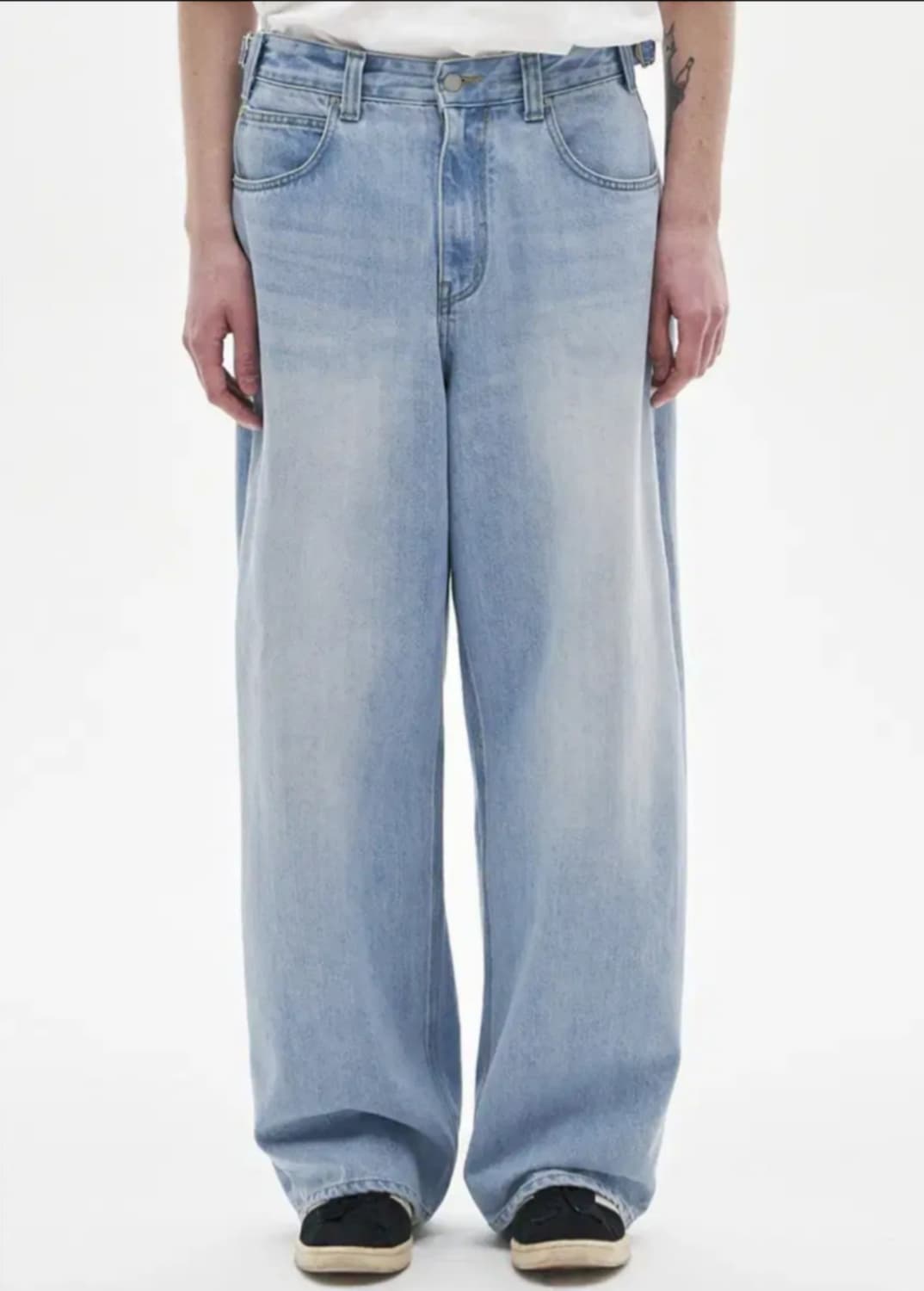 노운 와이드 데님 팬츠 라이트 블루 상품이미지1
