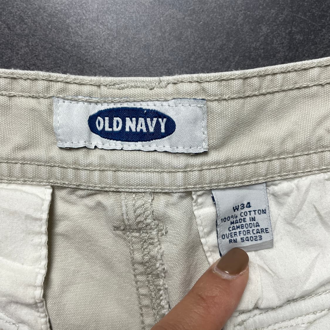 OLD NAVY 올드네이비 빈티지 아이보리 카고 하프팬츠 A00924 상품이미지9