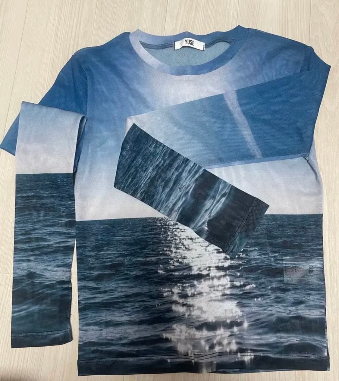 유즈 MESH FULL PRINT T-SHIRT - BLUE 상품이미지2