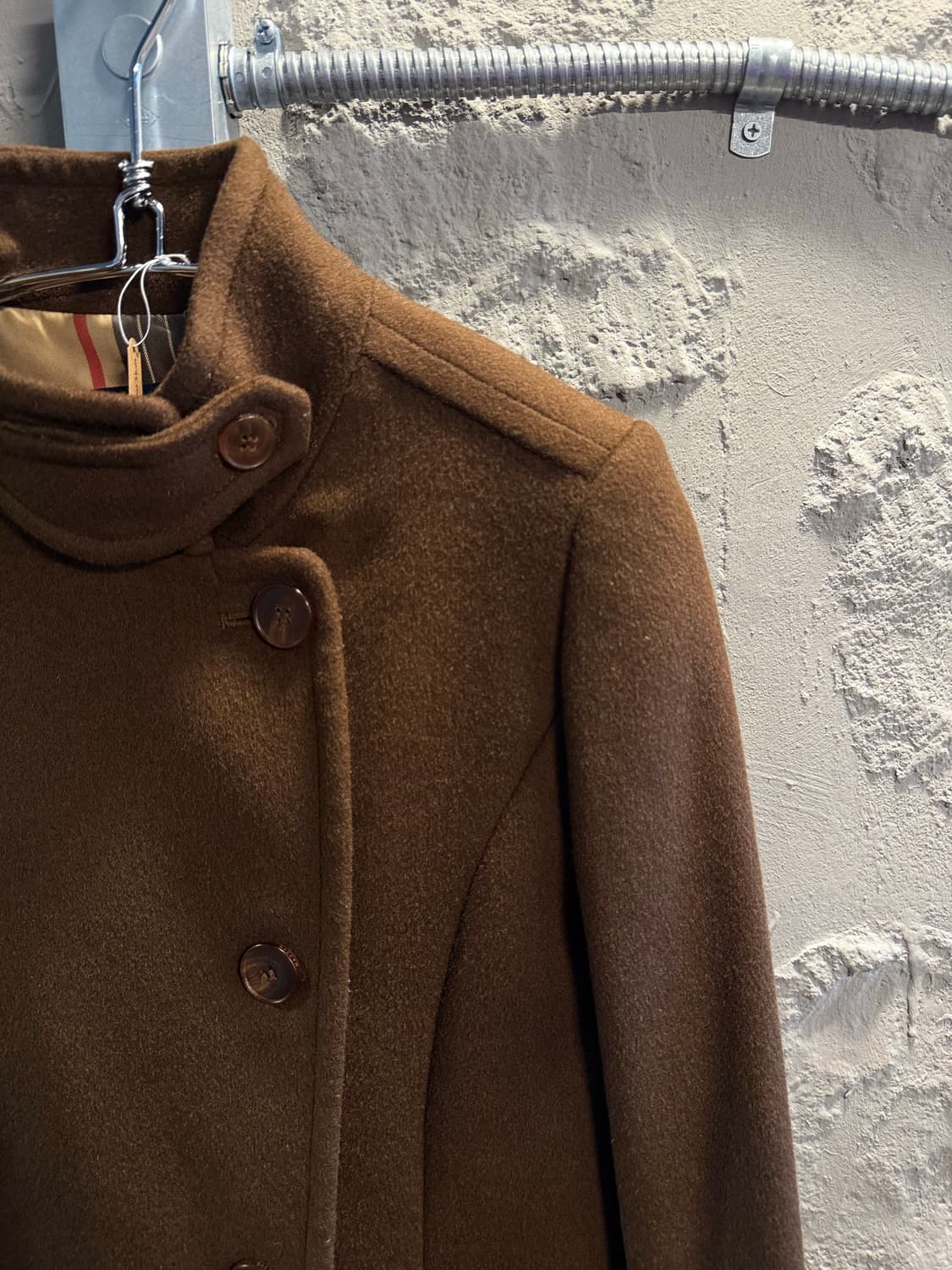 헤지스 HAZZYS 울 캐시미어 하이넥 코트 브라운 85 상품이미지3