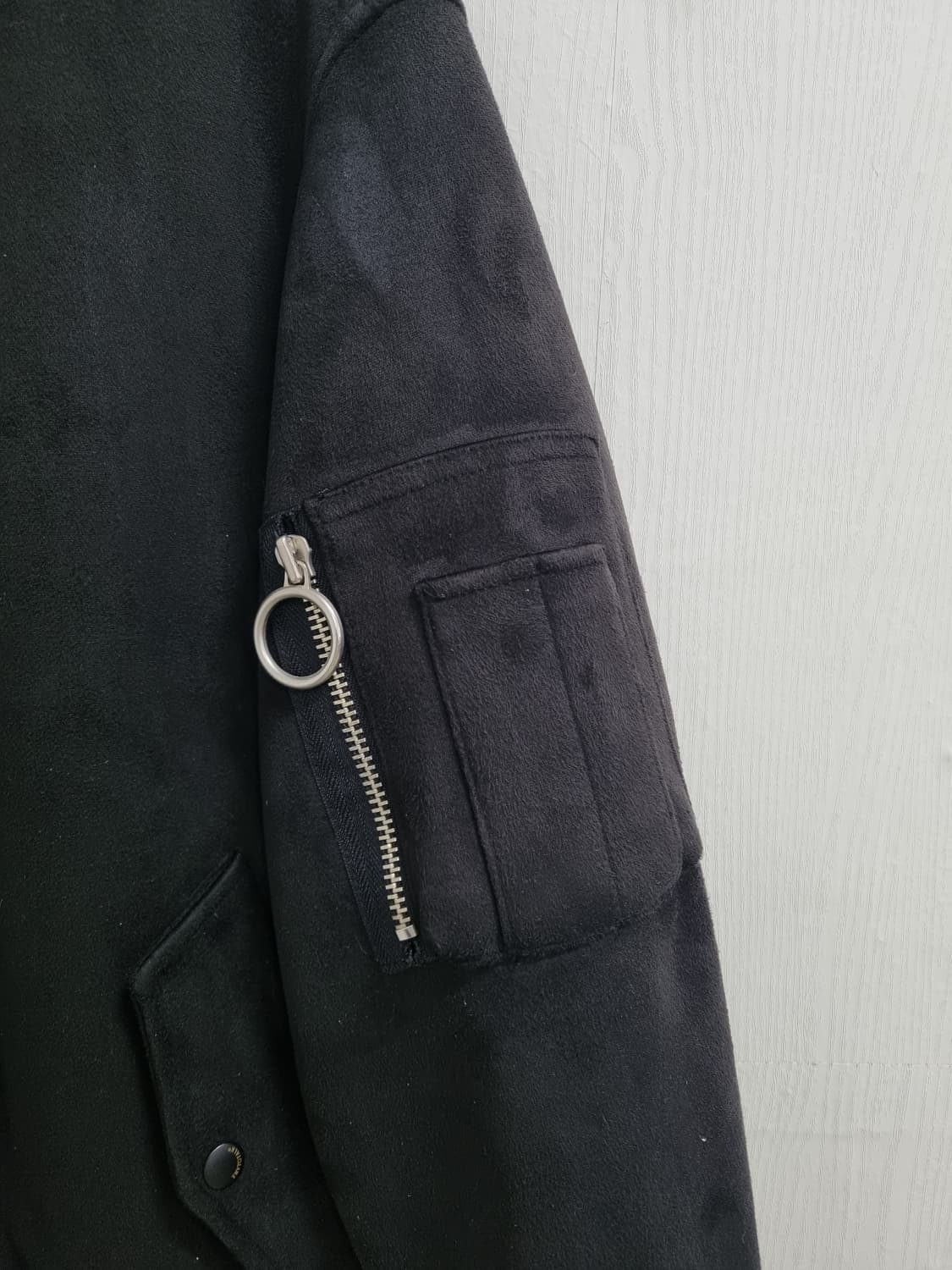 TRYTOTALK 블랙 스웨이드 MA-1자켓 XXL 상품이미지7