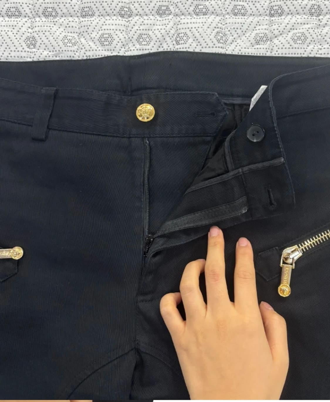 베르사체 블랙 팬츠 50 사이즈 상품이미지2