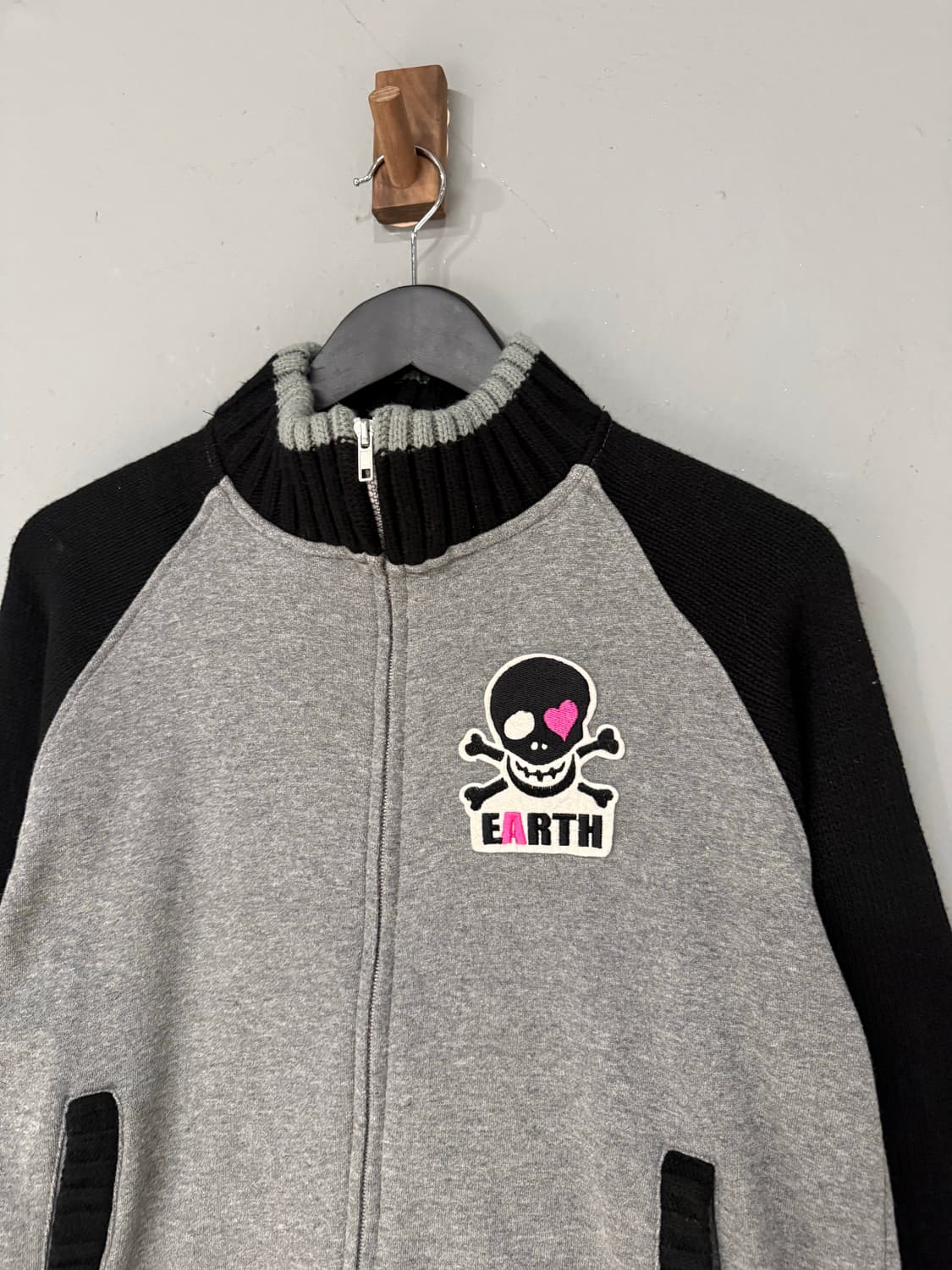 Kitsch skull patch raglan zip-up 상품이미지7