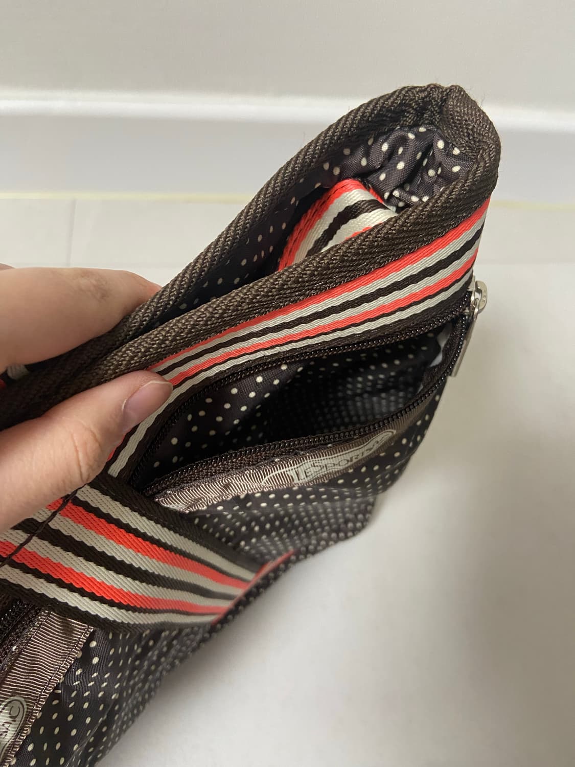 빈티지 레스포삭 도트 숄더백 상품이미지4