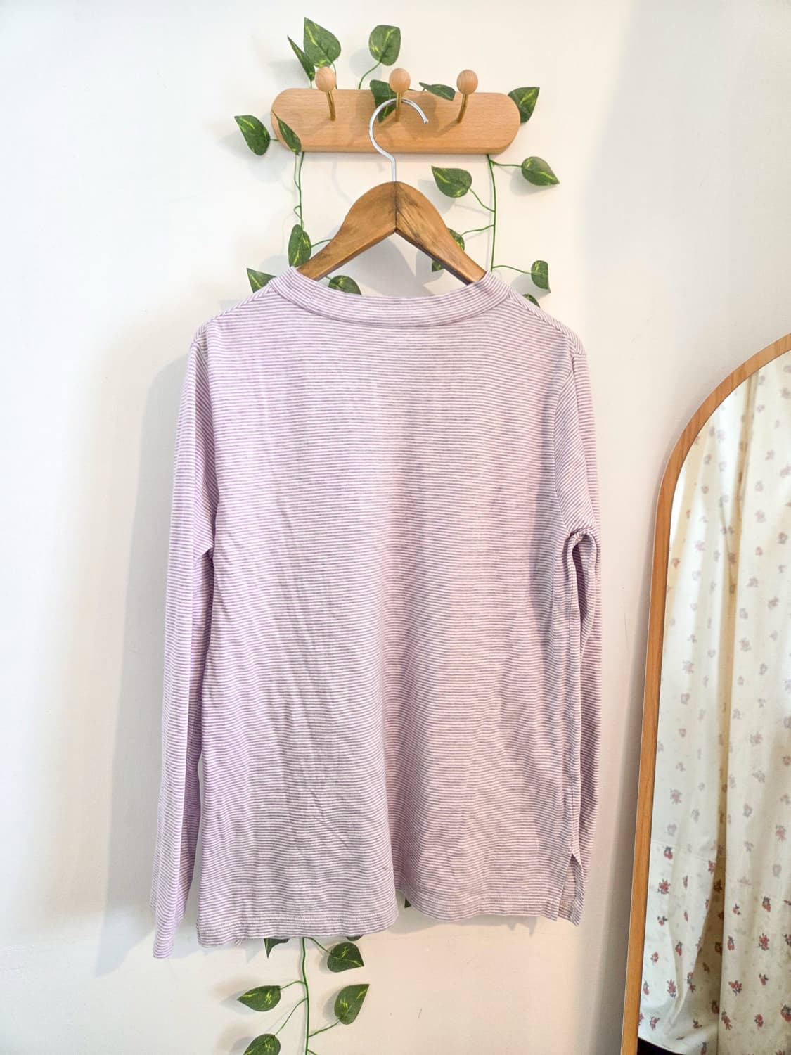연보라 스트라이프 슬리브 상품이미지4