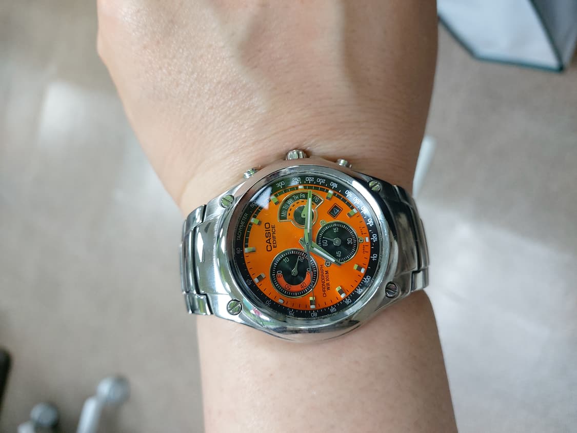 카시오 에디피스 오렌지 메탈 시계 상품이미지4