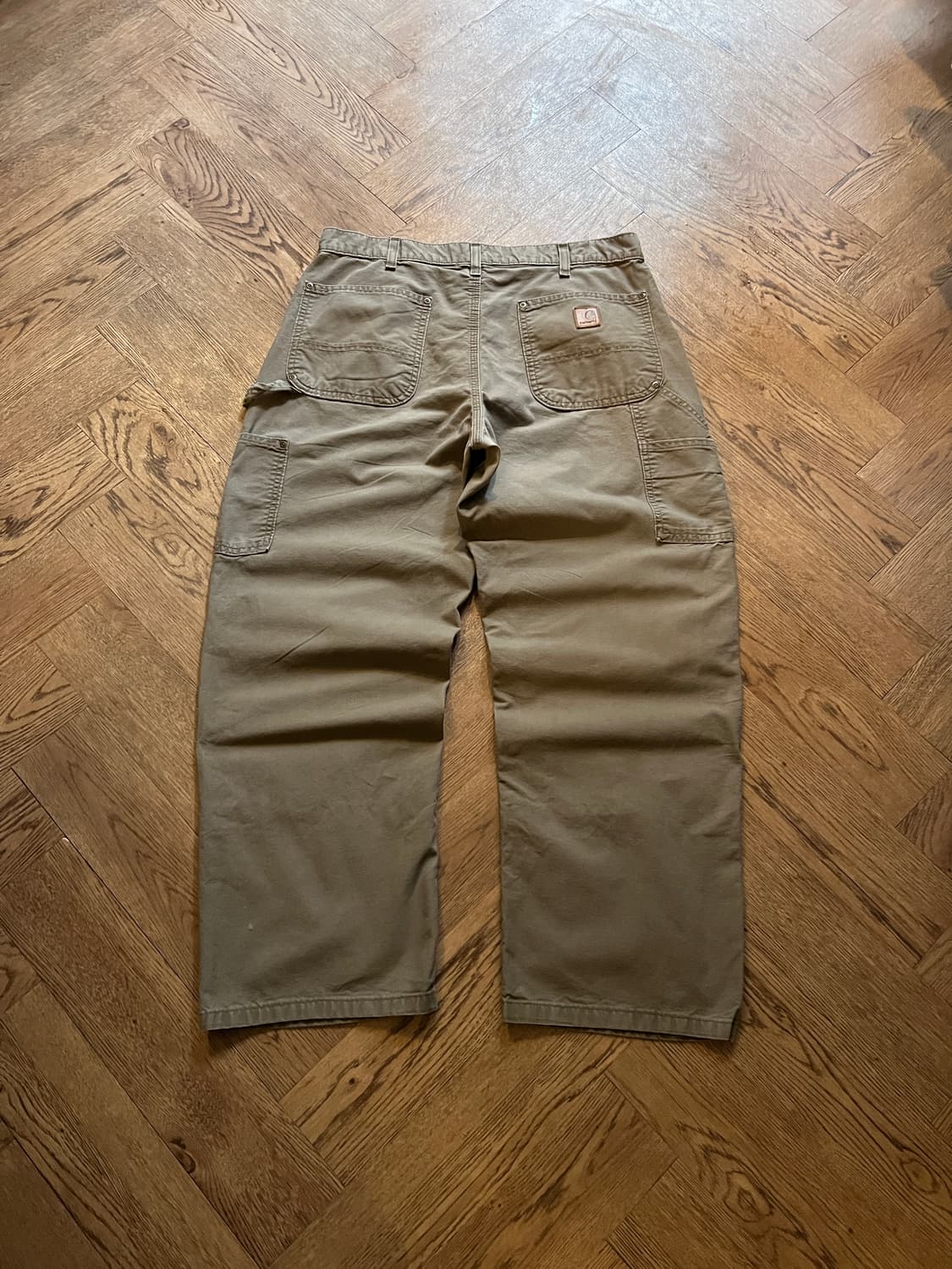 [34]칼하트 USA 덩가리핏 라이트브라운 더블니 워크 팬츠 상품이미지2