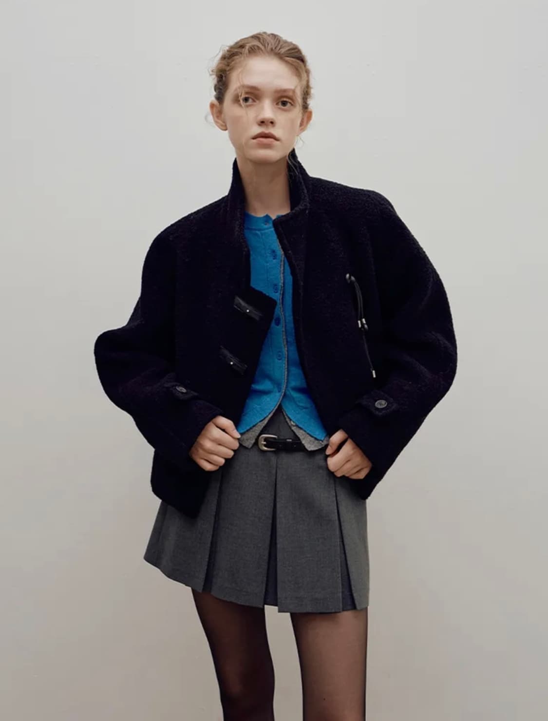 999레이브 버클 디테일 하이넥 자켓 구해요!! 상품이미지1