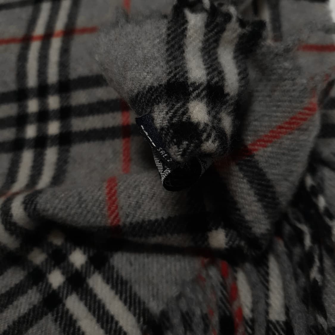 [정품] 버버리 100% 램스울 노바체크 머플러 목도리 그레이 상품이미지5