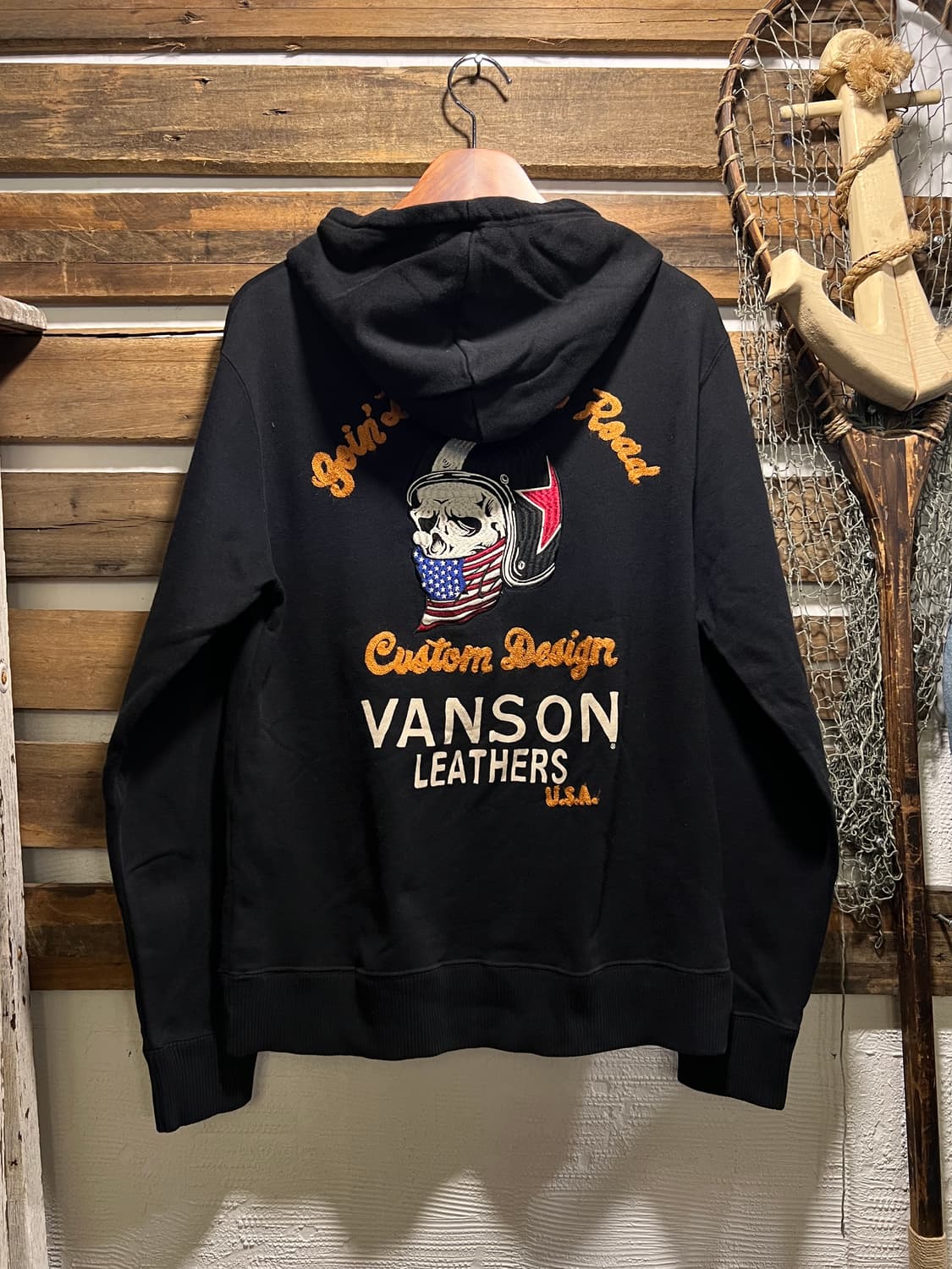 [M]VANSON 벤슨 모터사이클 후드 티셔츠 상품이미지1
