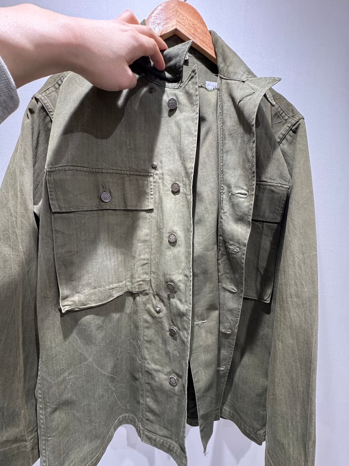 40s 오리지널 M43 HBT 셔츠 (38R) 상품이미지5