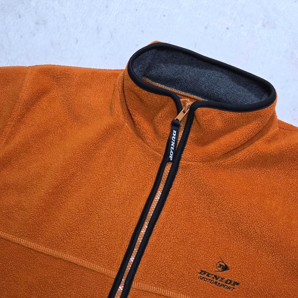 일본 빈티지 던롭 오렌지 자수 후리스  상품이미지2