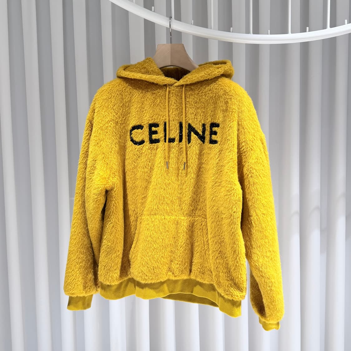XL / 셀린느 글리터 로고 알파카 후드티셔츠 상품이미지1