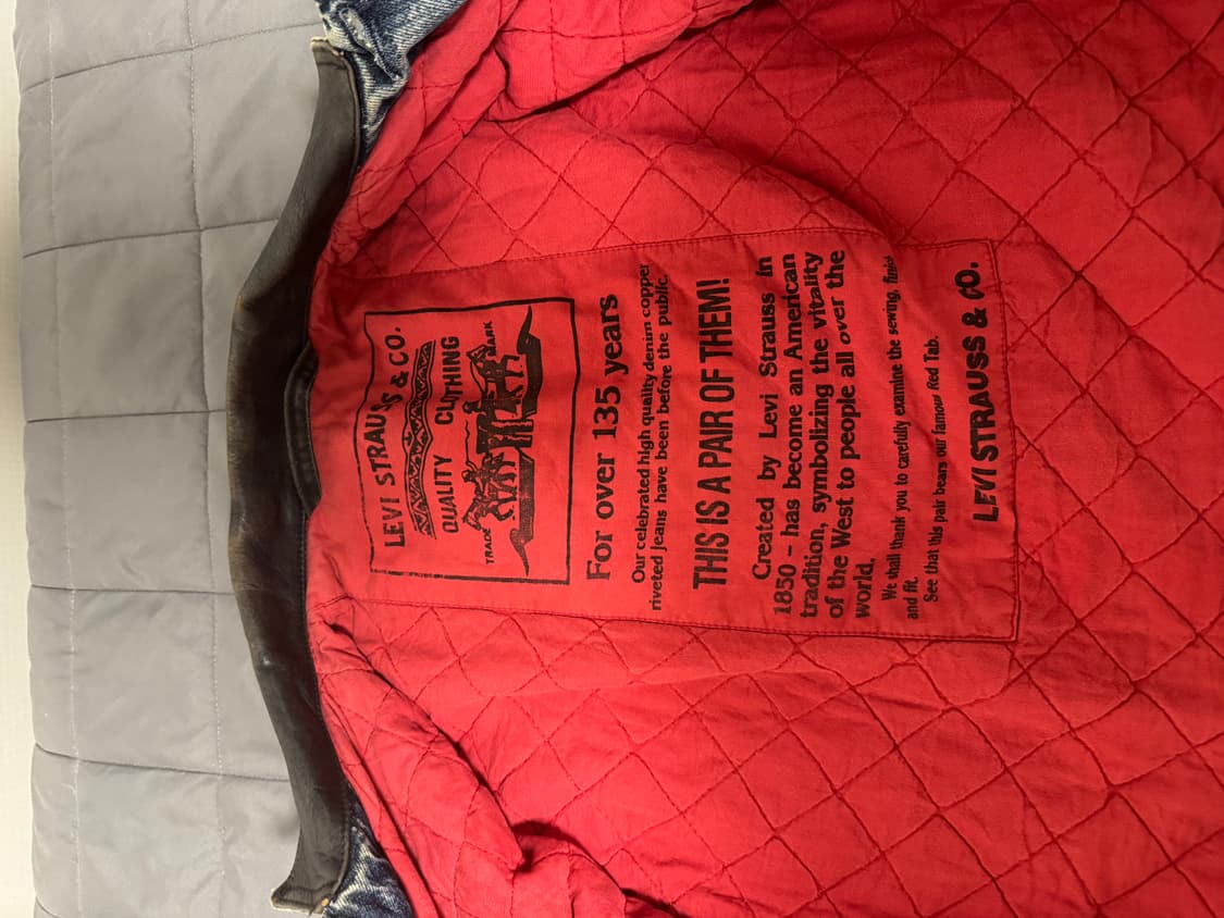 80s levis 퀼팅 데님 3세대 자켓 usa 빈티지 상품이미지4