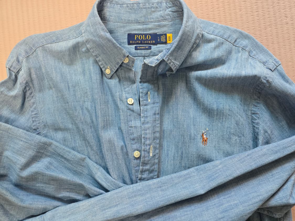 폴로 랄프로렌 클래식 핏 데님 셔츠 L 상품이미지2